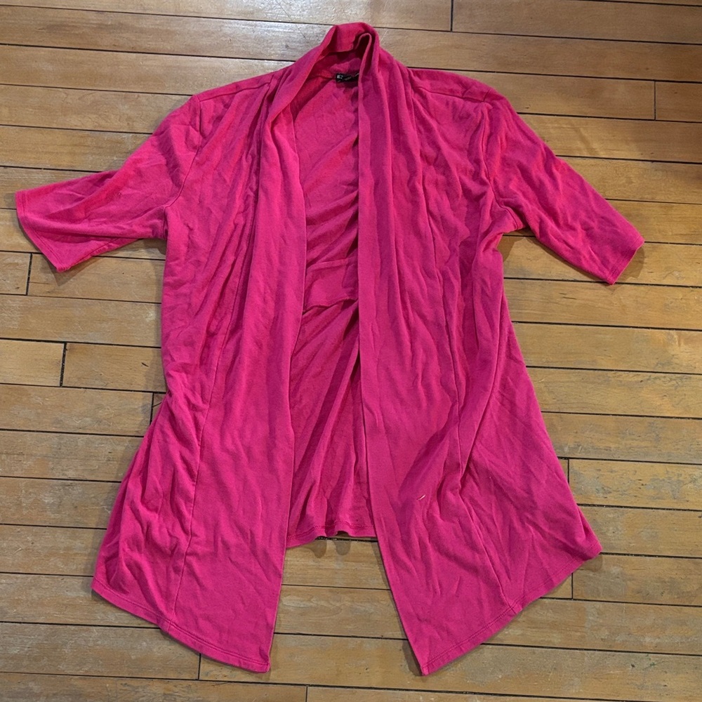 EUC Express Pink open front cardigan